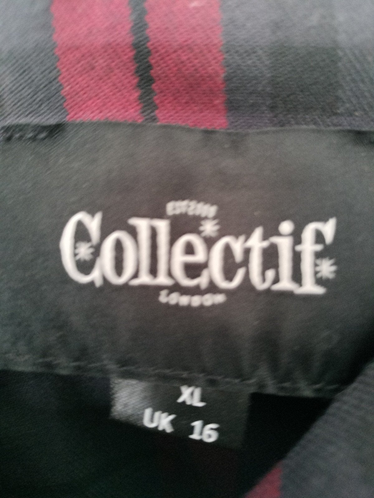 Collectif London Geruite Jurk - Grijs/Rood - Maat XL, Kleding | Dames, Collectif London, Maat 46/48 (XL) of groter, Ophalen of Verzenden