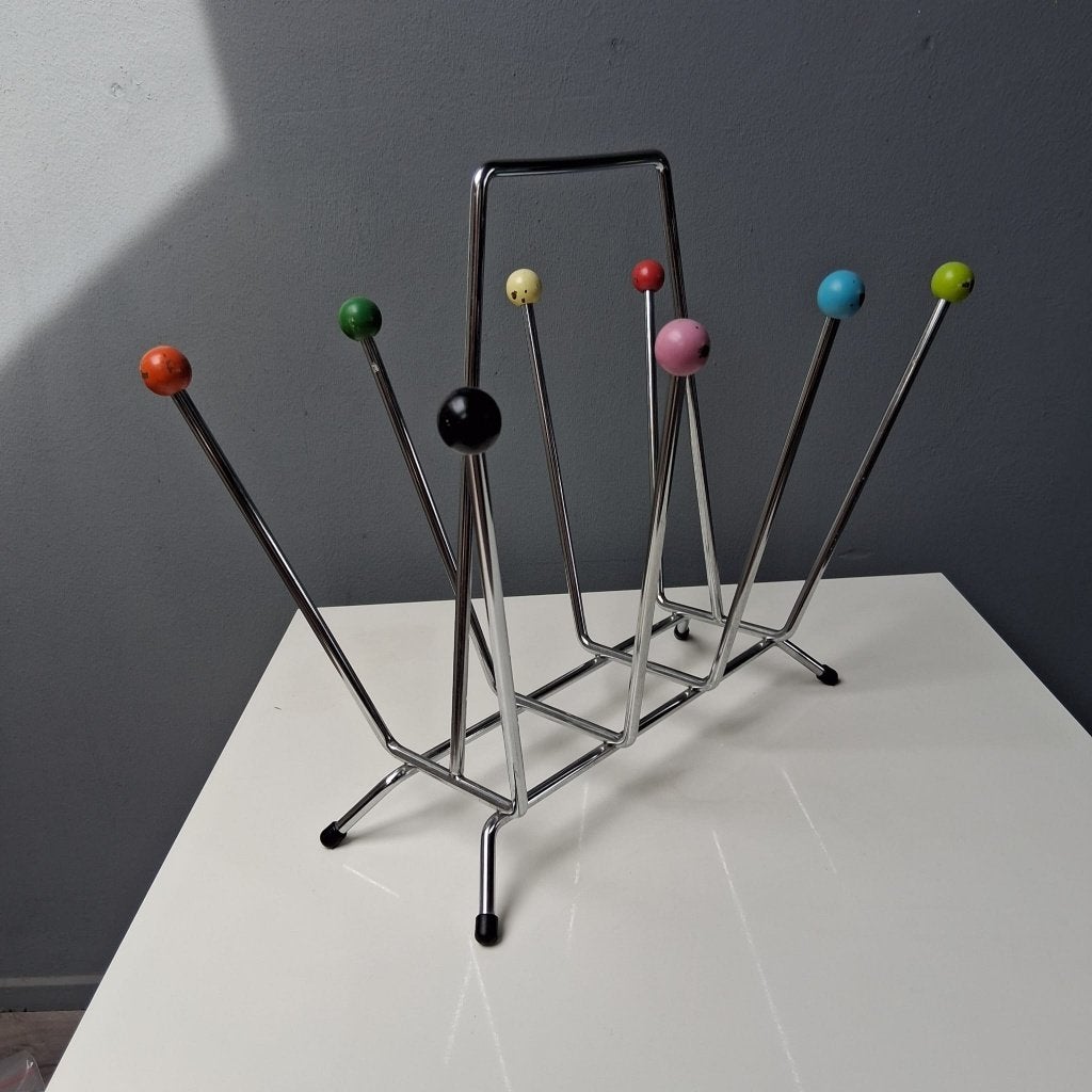 Vintage Sputnik lectuurbak – Space Age – multicolor, Ophalen, Gebruikt, Metaal, Lectuurbak