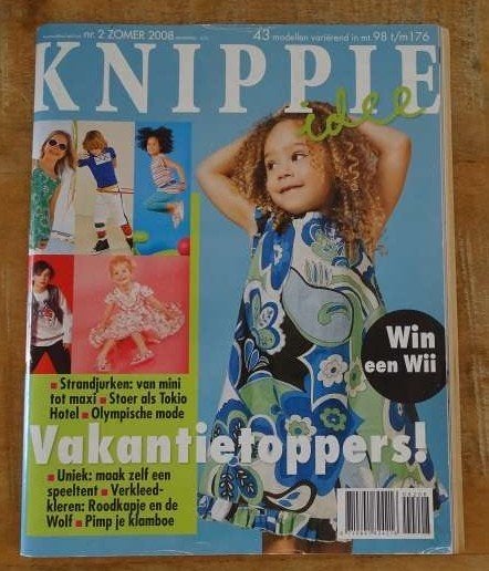 Knippie nummer 2 april t/m juni zomer 2008 maat 98 t/m 170, Hobby en Vrije tijd, Kledingpatronen, Verzenden, Zo goed als nieuw