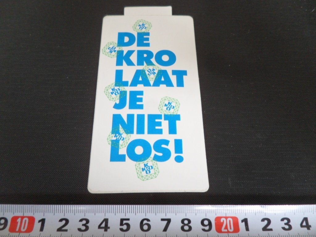 sticker Omroep KRO De KRO laat je niet los !  LC206 *, Ophalen, Zo goed als nieuw