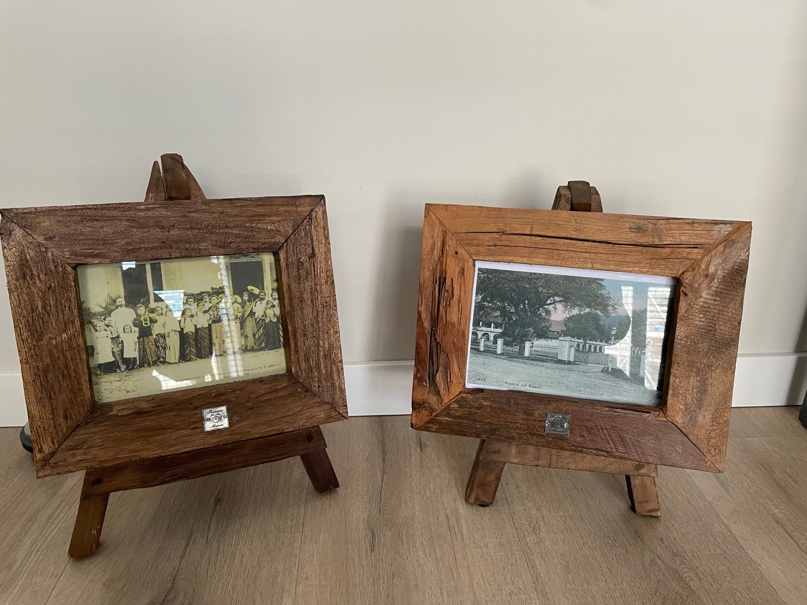 Riviera Maison Fotolijsten met Ezel - Set van 2, Ophalen, Bruin, Zo goed als nieuw, Fotolijst