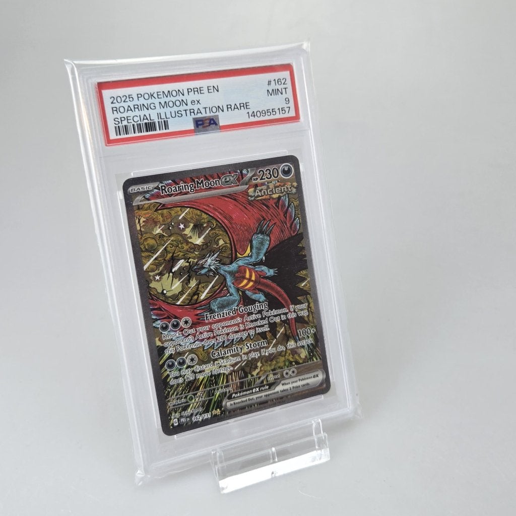 TCG Roaring Moon ex PRE 162 - PSA 9, Nintendo, Zo goed als nieuw, Support@nintendo.com, 11-1 Hokotate-cho, Kamitoba, Minami-ku
Kyoto 601-8501
Japan