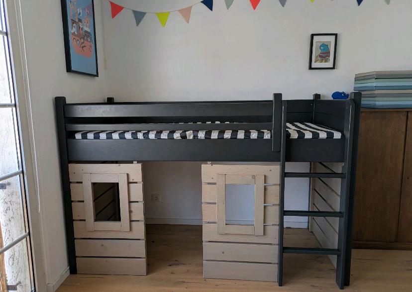 Kinder bed, Ophalen of Verzenden, Zo goed als nieuw, Hoogslaper