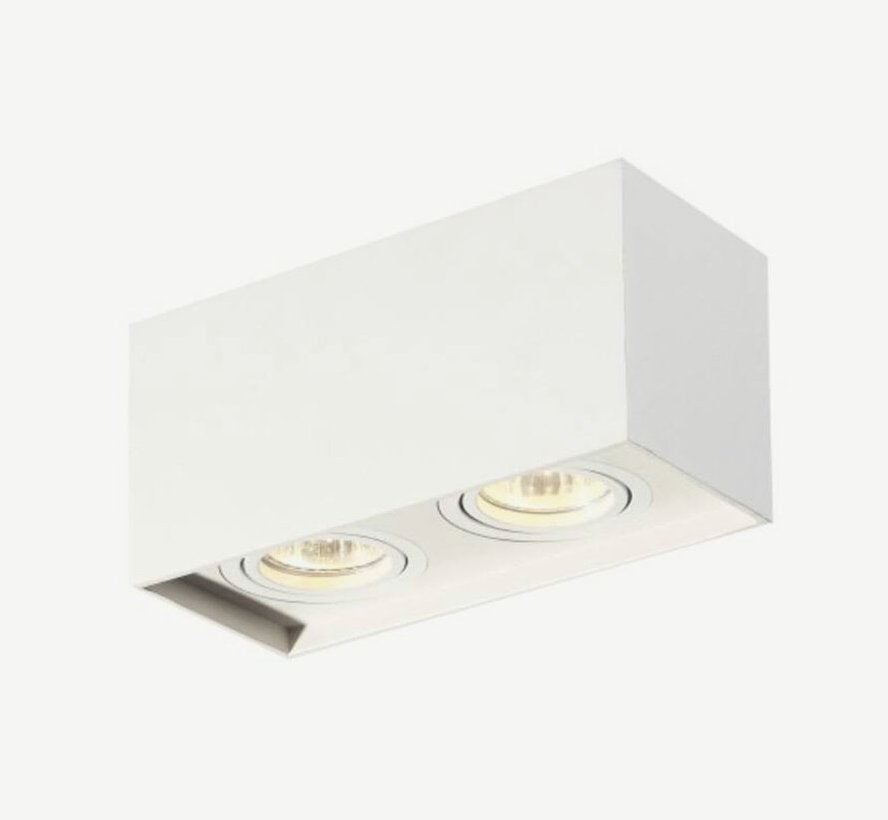 Lightinova opbouwspot box wit - GU10, Huis en Inrichting, Verstelbaar, GU10, Opbouwspot, Overige merken