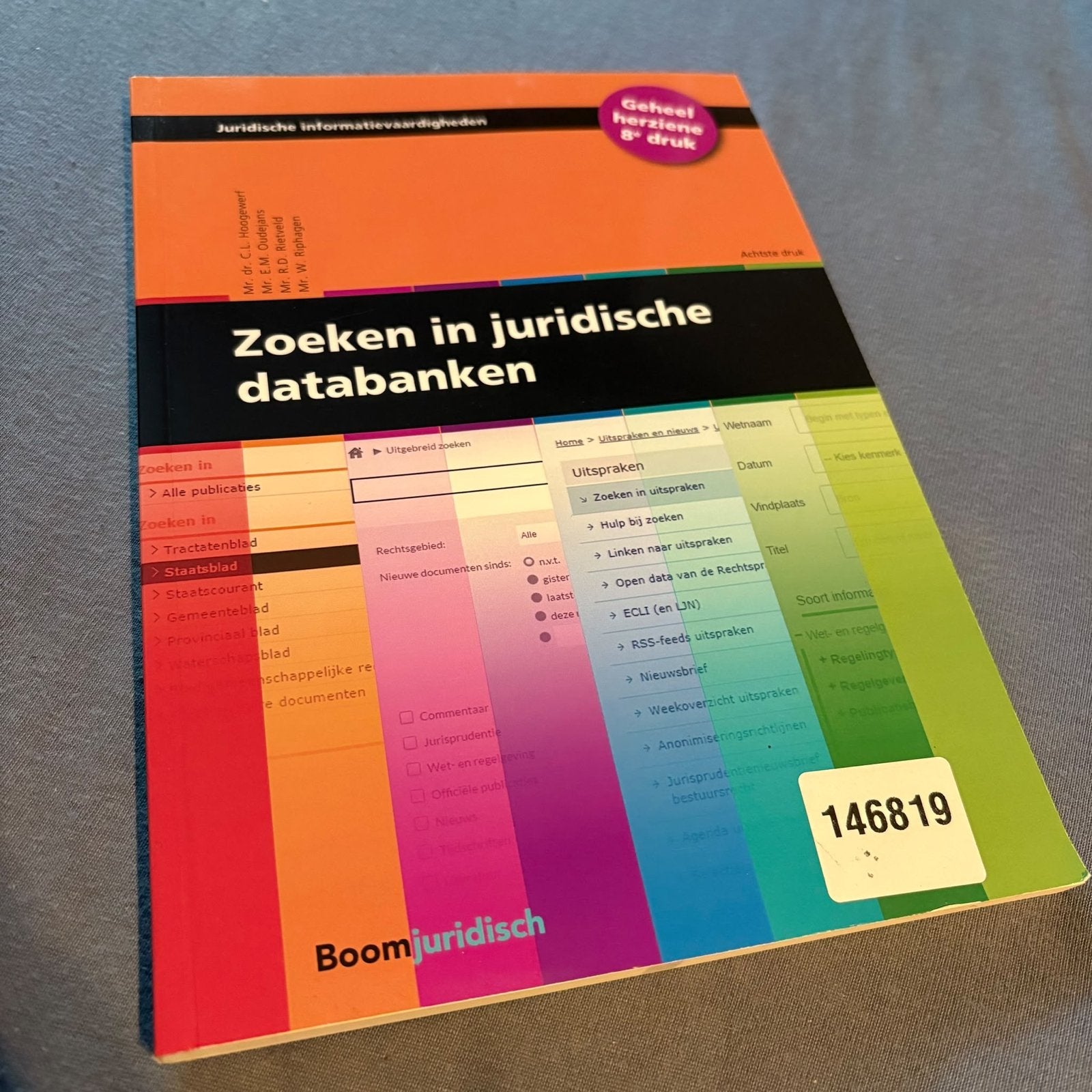 Zoeken in juridische databanken - Geheel herziene 8e druk, Boeken, Ophalen of Verzenden, Gamma, Nieuw, HBO