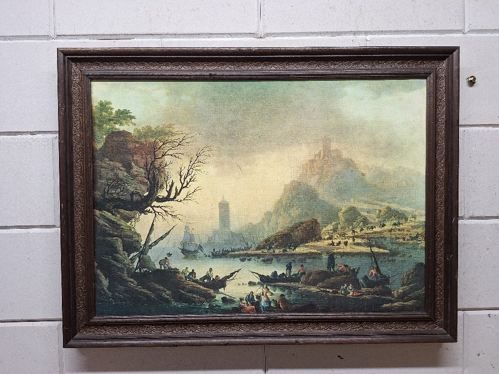 Twee schilderijen als Wand Decoratie, Ophalen, Gebruikt, Wandhanger, Hout