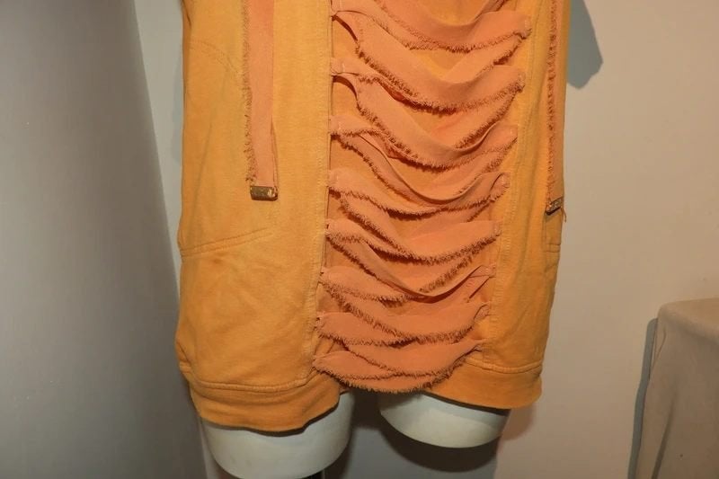 Elisabetta Franchi tuniek aparte voorkant geregen band S, Oranje, Maat 36 (S), Gedragen, Elisabetta Franchi