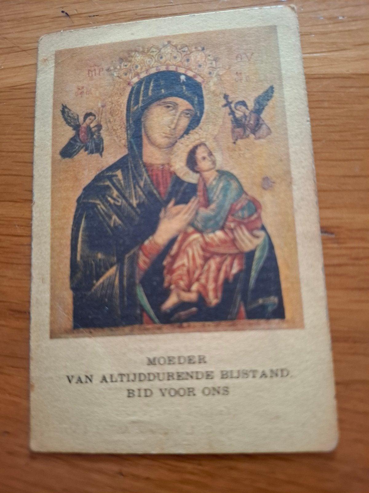 Devotieprentje Moeder van Altijddurende Bijstand - Berg Nebo, Ophalen of Verzenden