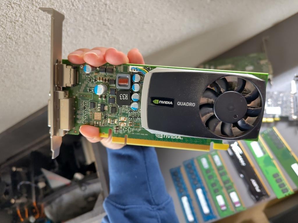 NVIDIA Quadro 600 GPU, Gebruikt, PCI-Express 2, GDDR3, DVI