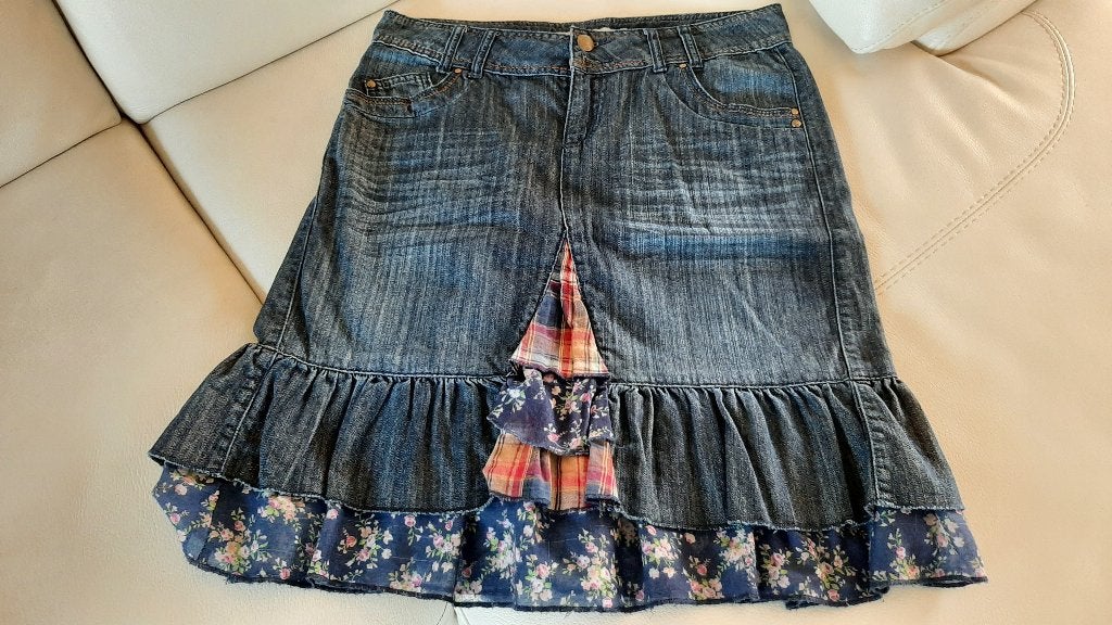 Rok (spijkerrok), Maat 38/40 (M), Blauw, Ophalen of Verzenden, Miss Etam