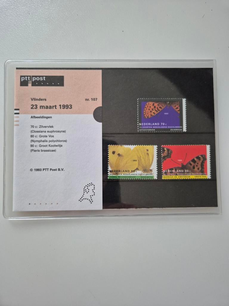 PTT Post Vlinders Postzegelvel - 23 maart 1993, Ophalen, Na 1940, Postfris