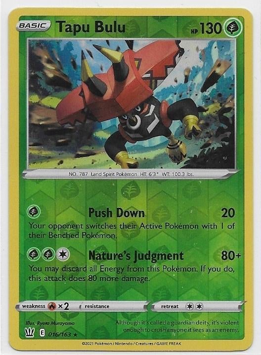 Battle Styles,  Tapu Bulu [reverse] 16/163, Verzenden, Nieuw, Losse kaart