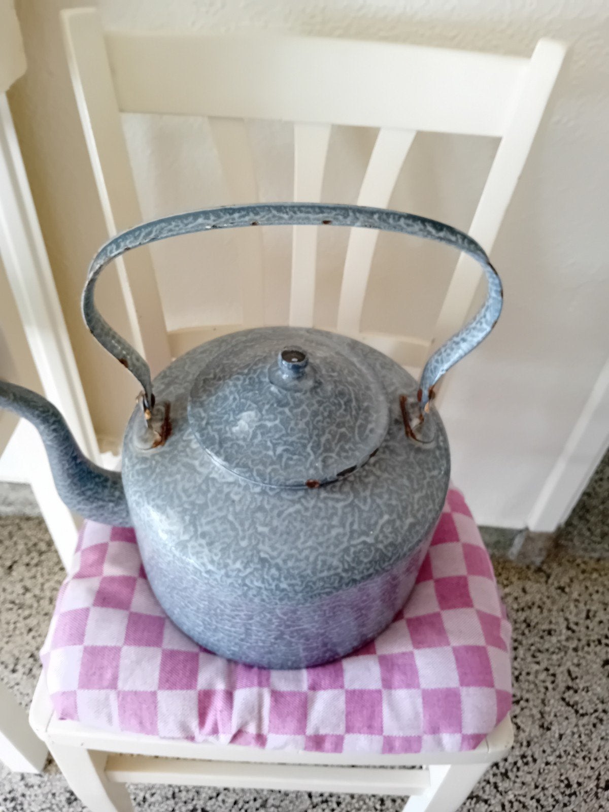 Grijs gewolkte waterketel, Ophalen of Verzenden