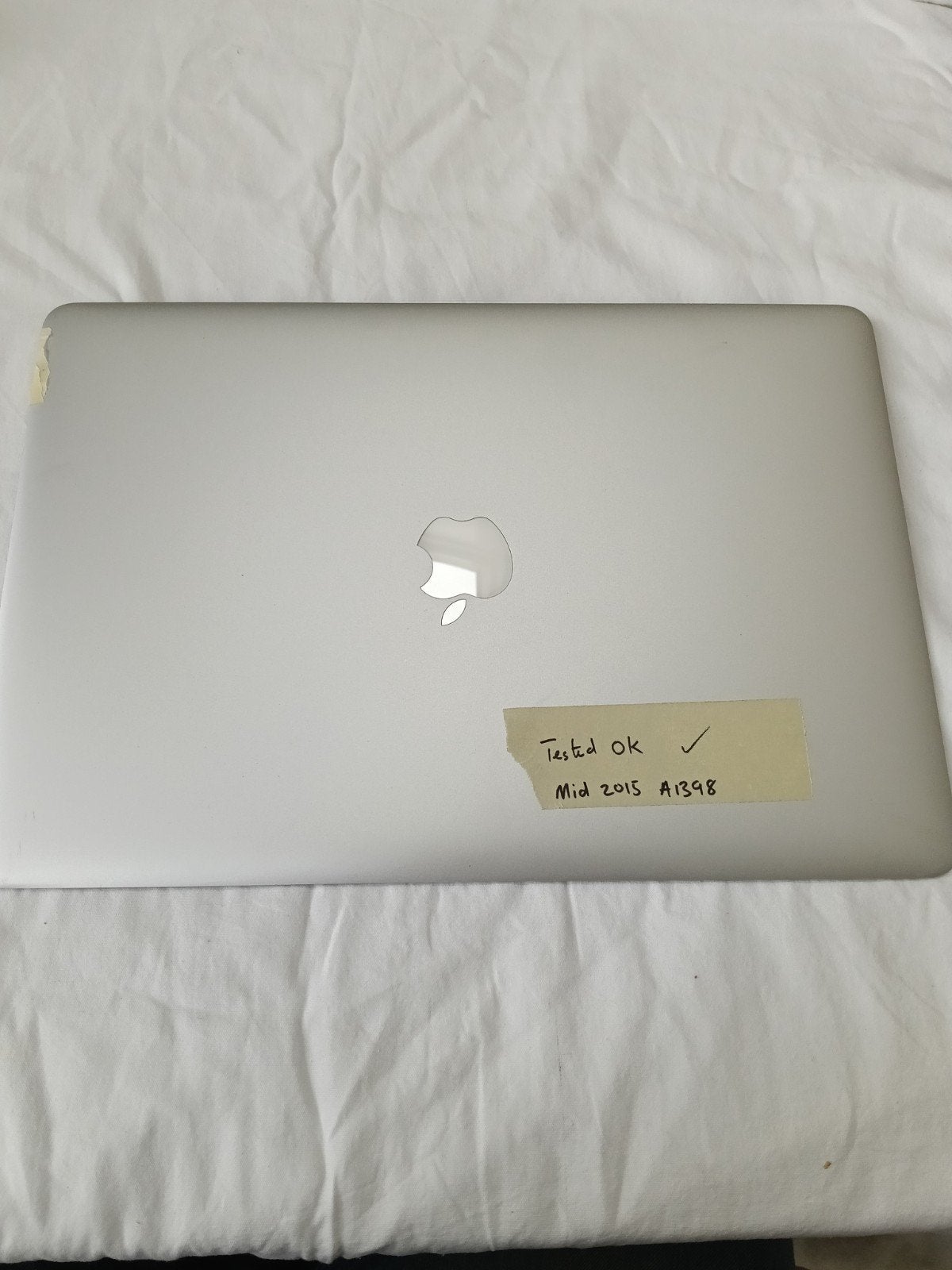 Apple MacBook Pro 15 inch (Mid 2015, A1398) - Getest OK, Ophalen of Verzenden, Gebruikt, 15 inch, MacBook Pro