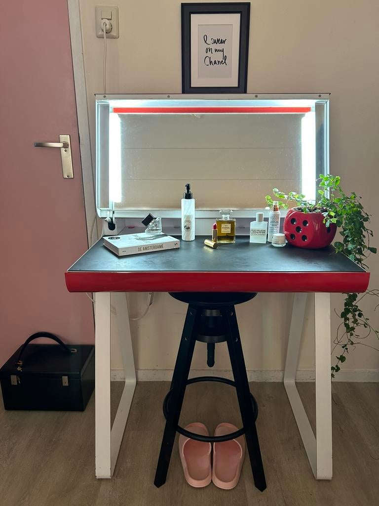 Müller design bureau kaptafel make-up tafel  verlichting, Ophalen, Gebruikt, 50 tot 100 cm, Minder dan 100 cm