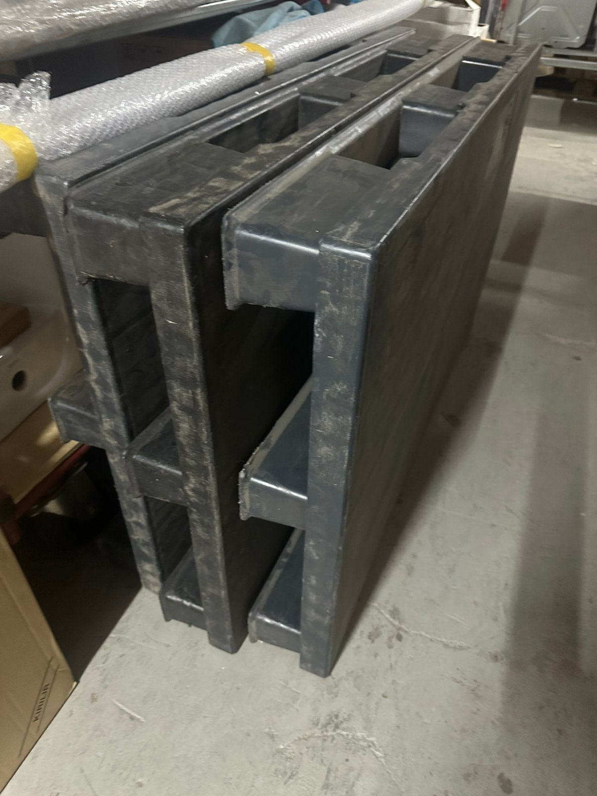 4xkunststof zwarte pallets 80x120cm, Doe-het-zelf en Verbouw, Hout en Planken, Ophalen, Minder dan 25 mm, Zo goed als nieuw, Pallet