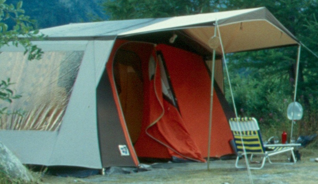 Leuke vintage Walker bungalowtent (2+2 personen), Ophalen, Gebruikt, Tot en met 4