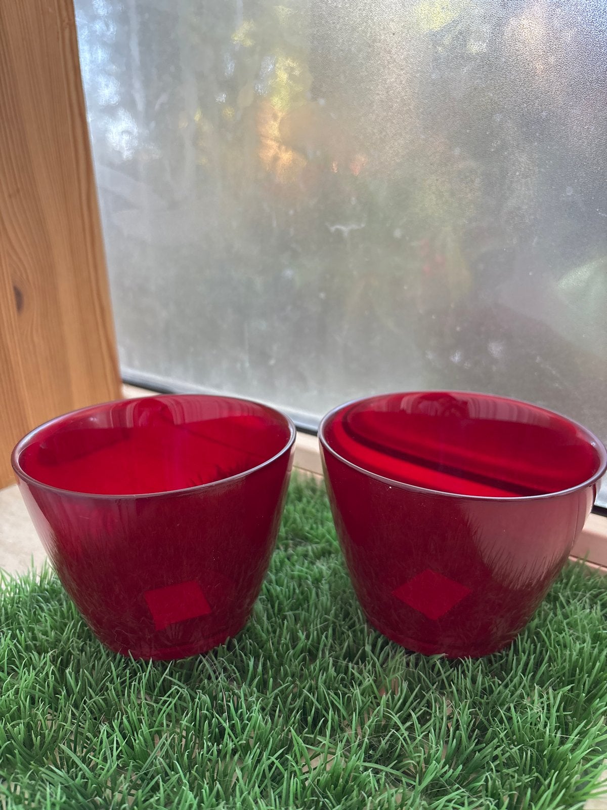 Vintage IKEA rode kommen 90's stijl - Set van 2, Antiek en Kunst, Ophalen of Verzenden