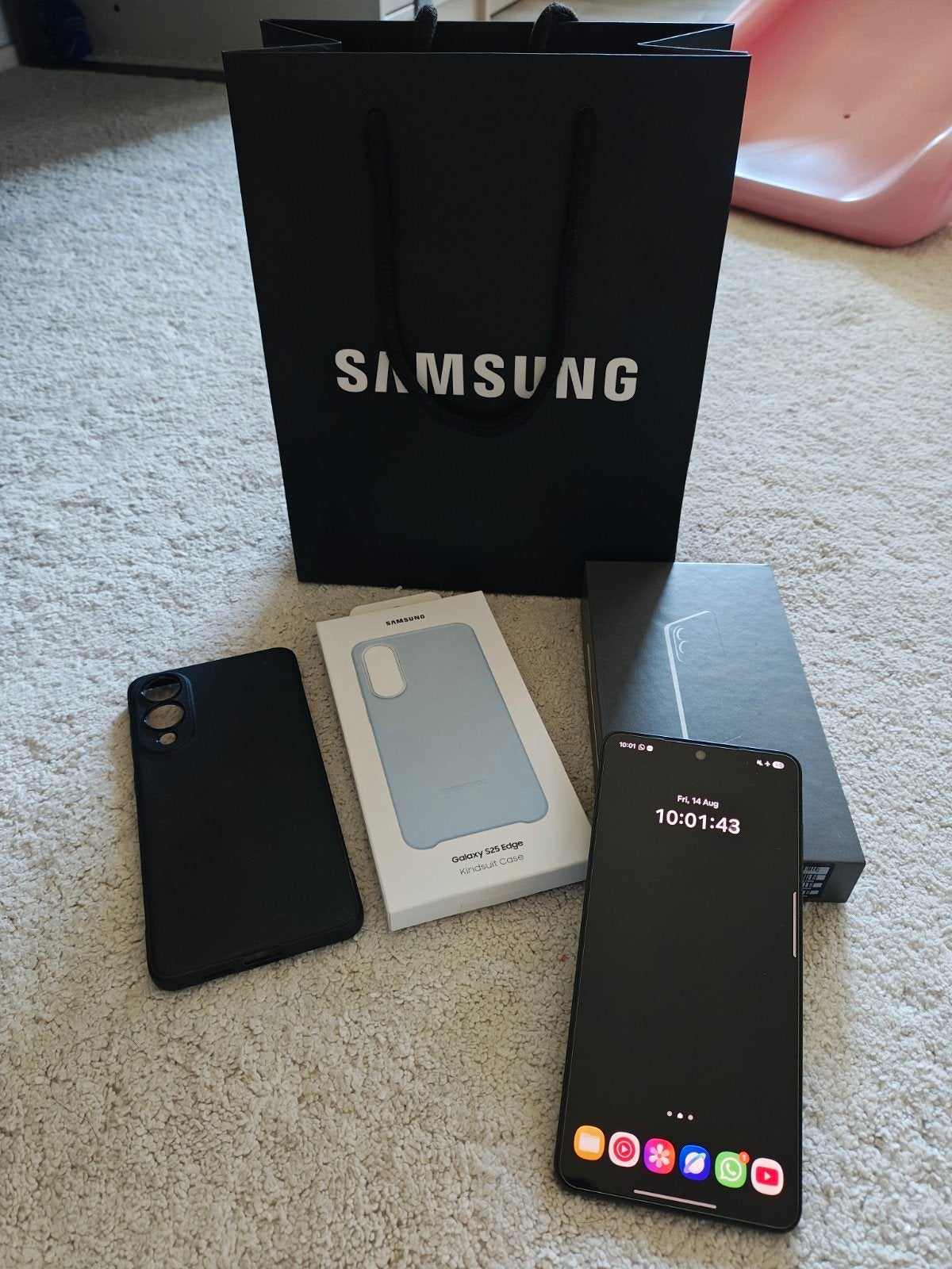 Samsung S25 Edge 256gb Jet Black, Telecommunicatie, Mobiele telefoons | Samsung, 256 GB, Ophalen, Nieuw, Zwart