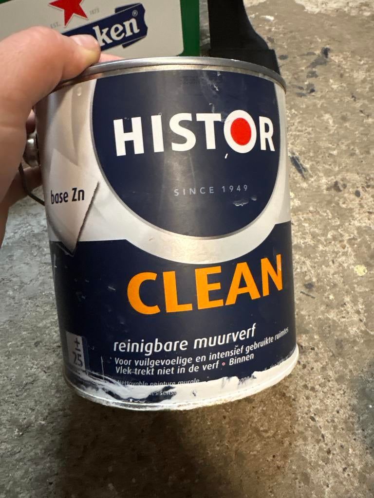 Histor Clean Muurverf - Basis ZN, 2.5L kleur repti, Ophalen of Verzenden, Minder dan 5 liter, Groen, Verf