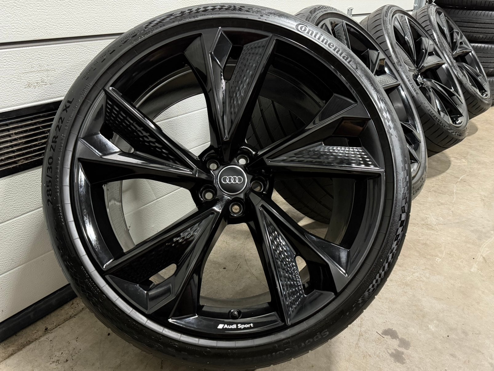22” INCH AUDI RS6 RS7 C8 *ZGAN BANDEN* Origineel Zwart Glans, Velg(en), 285 mm, Nieuw, Overige maten