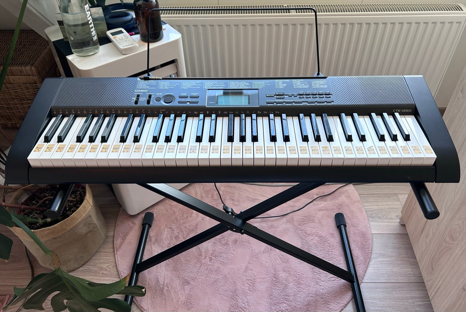 Casio CTK-1250 Keyboard met standaard, Ophalen, Casio, Met standaard, 61 toetsen