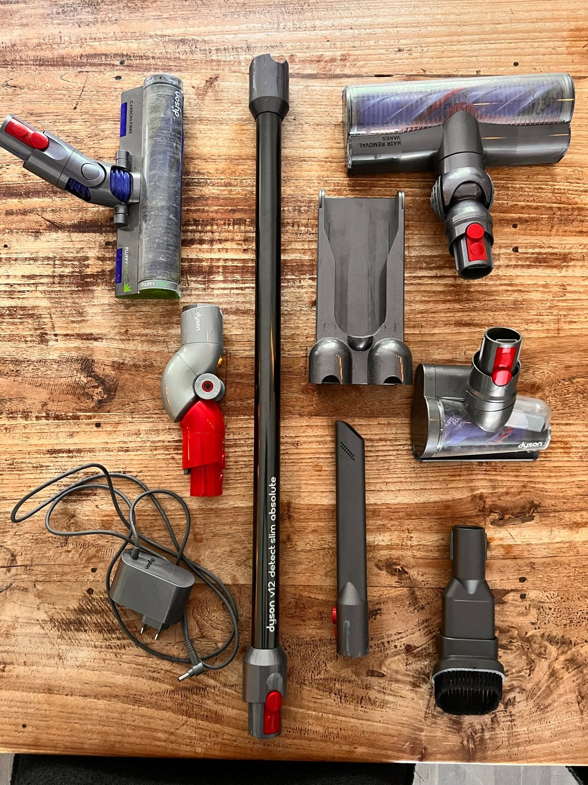 Dyson V12 Detect Slim Absolute steelstofzuiger met accessoir, Witgoed en Apparatuur, Stofzuigers, Gebruikt, Draadloos, Ophalen of Verzenden