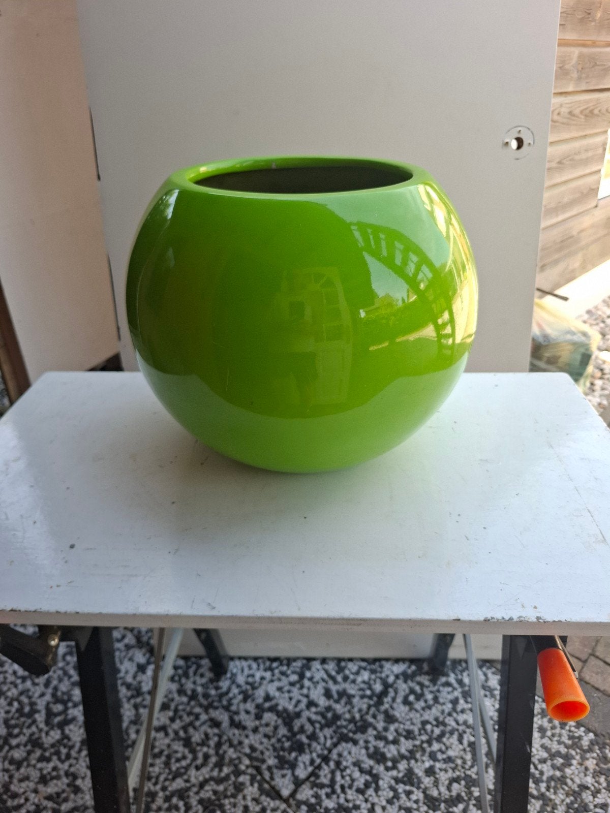 kunststof bloempot, Tuin en Terras, Kunststof, Gebruikt, Rond, Minder dan 40 cm