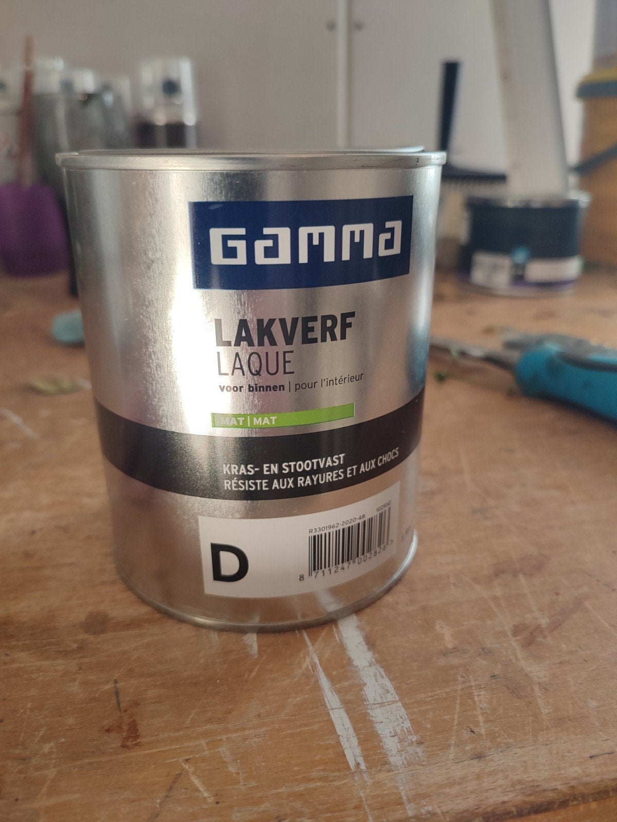 GAMMA Lakverf Mat RAL 7006 - Hele pot, verkeerde kleur, Nieuw, Ophalen of Verzenden, Lak, Grijs