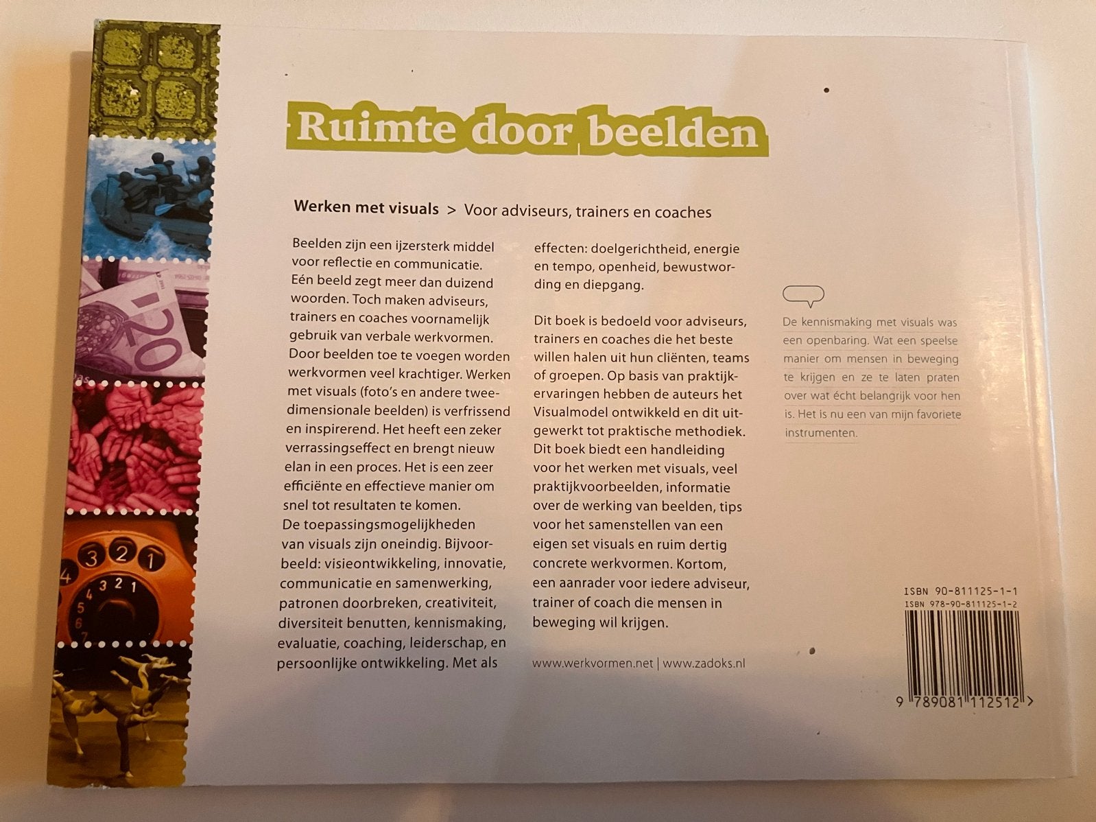 Ruimte door Beelden - Werken met visuals, Boeken, Ophalen of Verzenden, Zo goed als nieuw, Overige uitgevers, Nederlands
