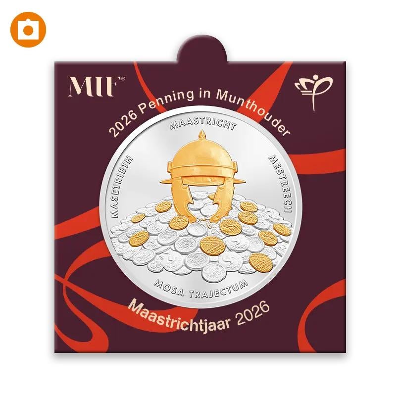 Nederland 2026 Maastrichtjaar MIF penning in munthouder, Verzenden, Koningin Beatrix, Overige waardes, Losse munt