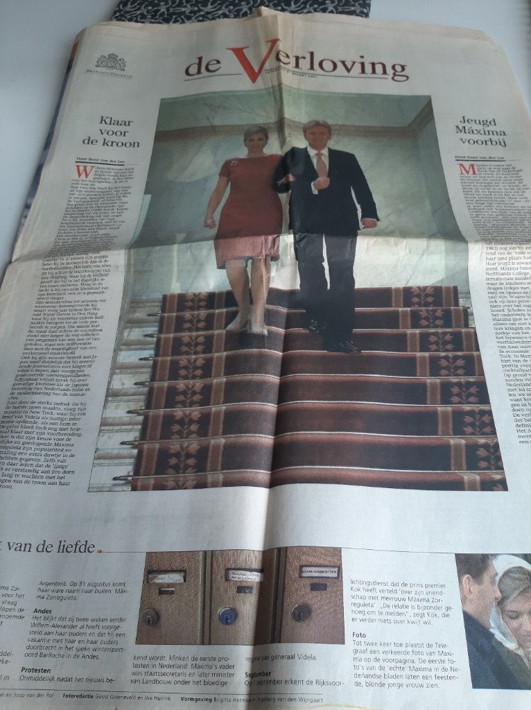 Brabants dagblad verloving 31 maart 2001, Ophalen of Verzenden, Gebruikt, Nederland, Overige typen