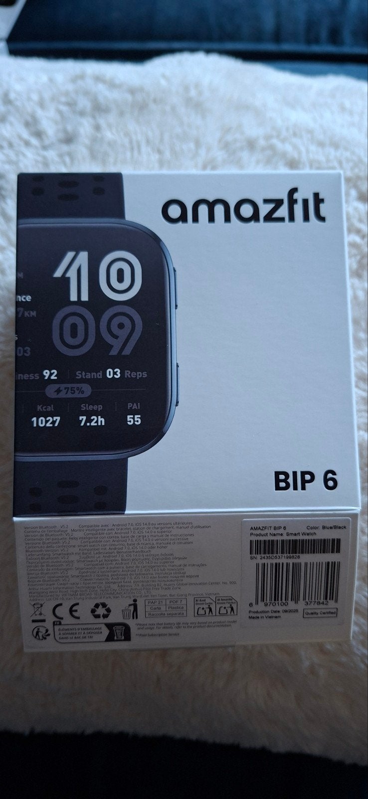 Smartwatch Amazfit bip 6, als nieuw!, Amazfit, Zwart, Ophalen of Verzenden, Zo goed als nieuw