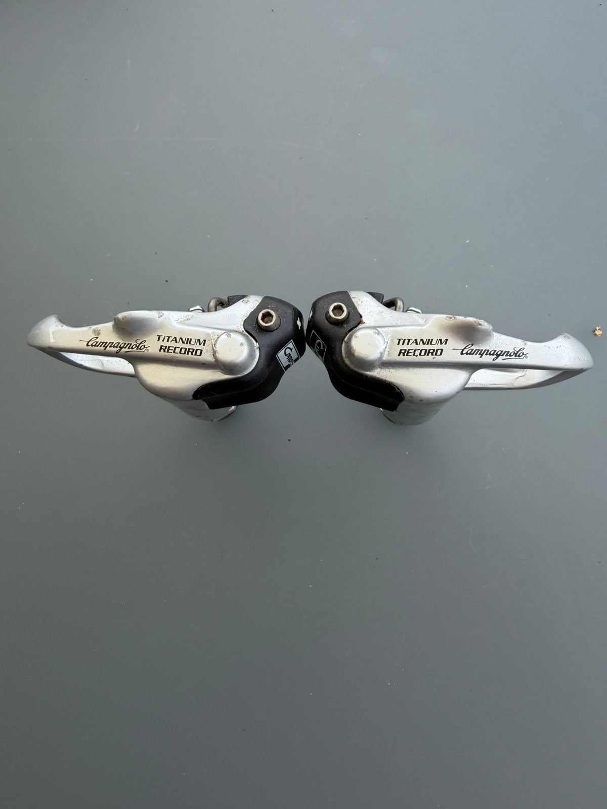 Campagnolo record titanium pedalen, Fietsen en Brommers, Fietsonderdelen, Ophalen of Verzenden, Zo goed als nieuw, Titanium