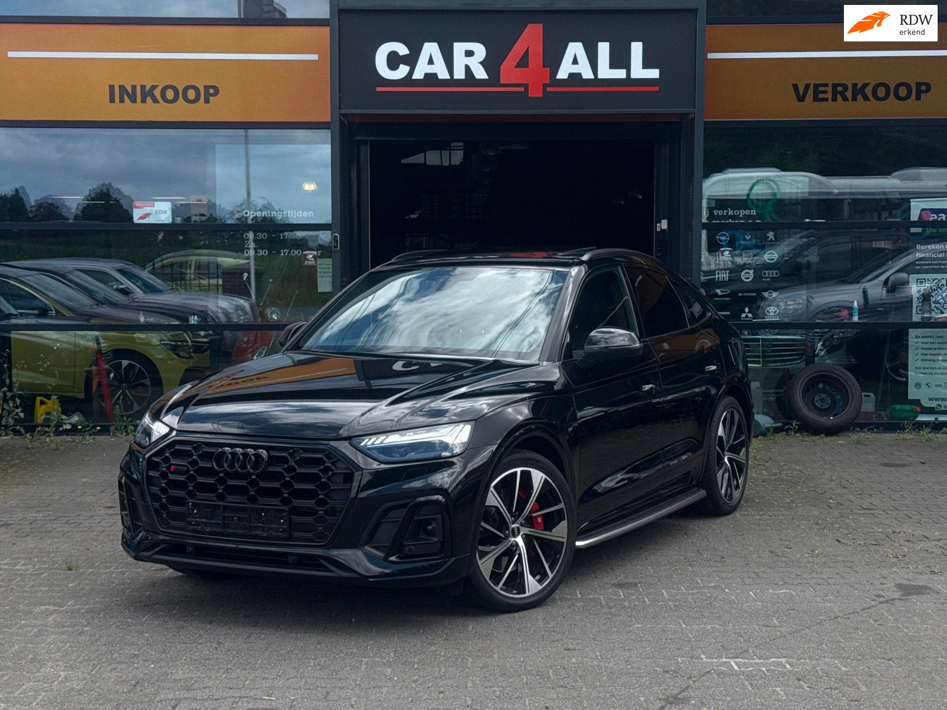 Audi SQ5 Sportback 3.0 TDI SQ5 quattro FABRIEKSGARANTIE/RS-S, Auto's, Audi, Automaat, Gebruikt, Zwart, Leder