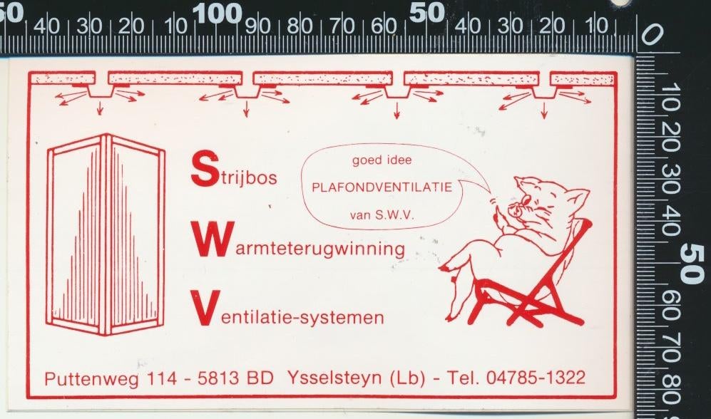 Sticker: Strijbos Warmteteurgwinning - Ysselsteyn, Ophalen of Verzenden, Zo goed als nieuw, Bedrijf of Vereniging
