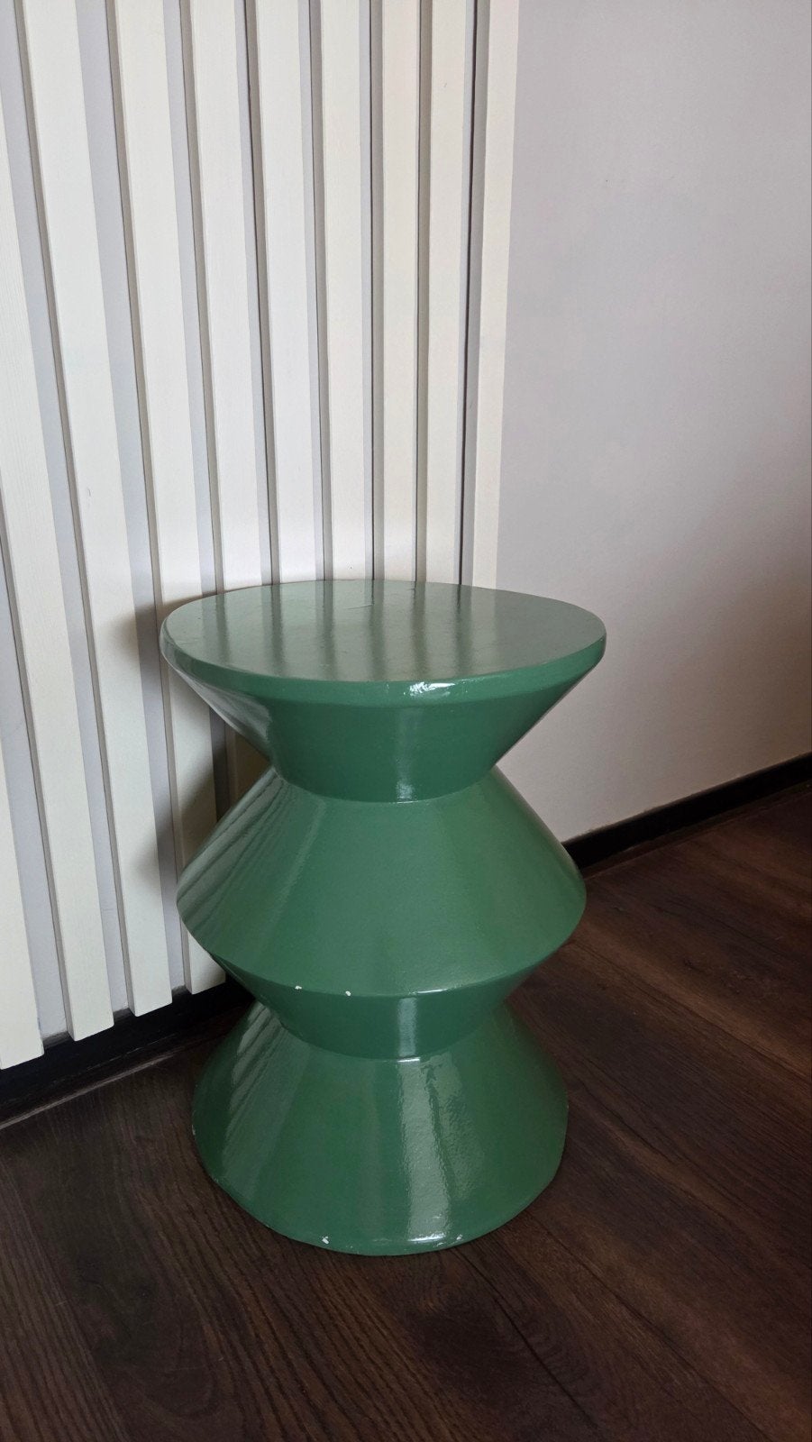 Groene Kwantum Bijzettafel - 35 x 46 cm, Minder dan 55 cm, Rond, Zo goed als nieuw, Ophalen