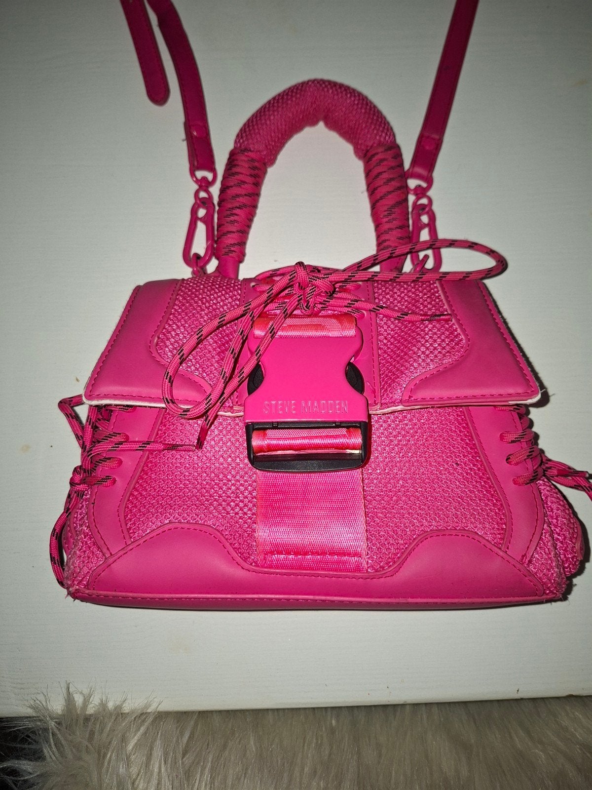 echte Steve Madden roze handtas, Ophalen of Verzenden, Gebruikt, Roze, Handtas