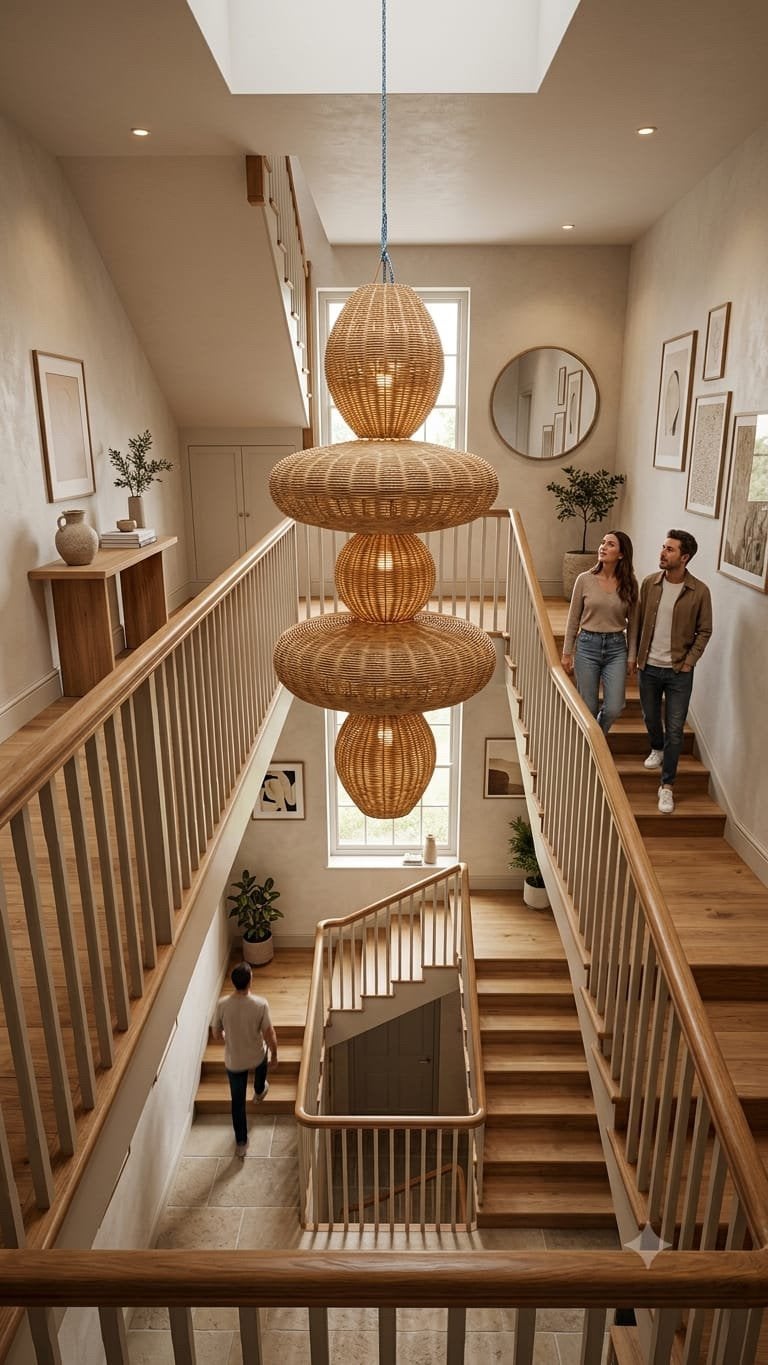 Rotan  bubbles Hanglamp xl  - Natuurlijke Sfeermaker 1.70, Ophalen of Verzenden, Nieuw, Natuurlijk materiaal, E27 (groot)