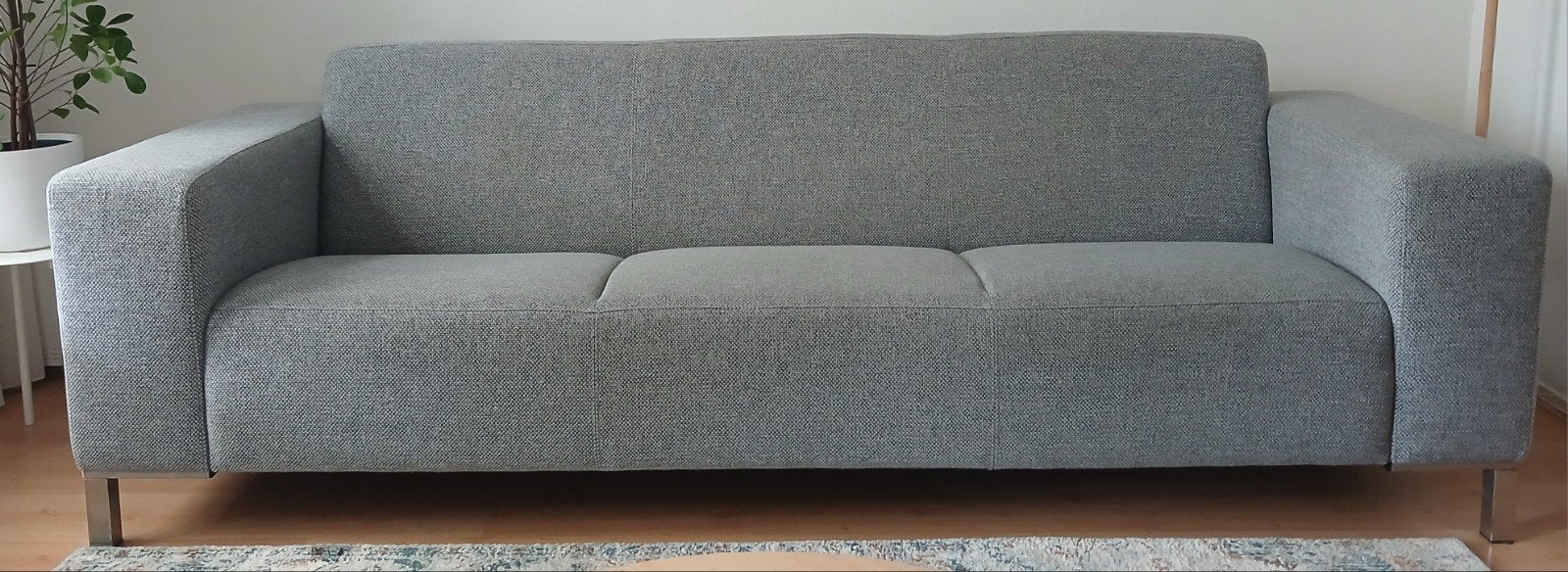 ZGAN licht grijs 3 zits bankstel Montel, Ophalen, Minder dan 75 cm, Driepersoons, Zo goed als nieuw