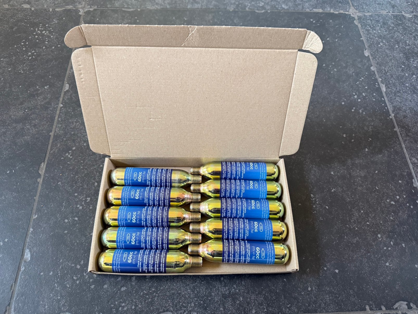 Set 10 60cc capsules voor o.a. Helite, Freejump airbag, Ophalen of Verzenden, Nieuw