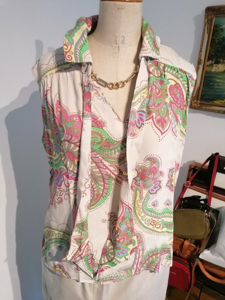 due amanti prachtige top taille 5, Maat 42/44 (L), Zo goed als nieuw, Zonder mouw, Meerkleurig