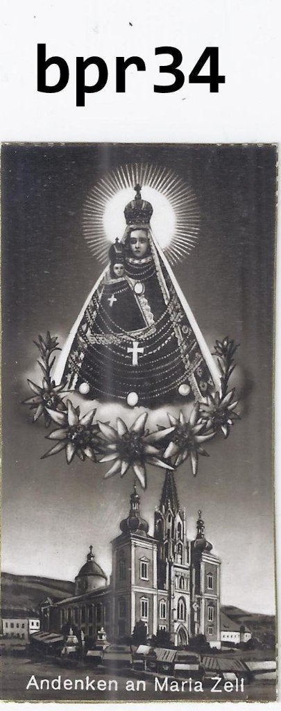 bpr34 prentje aandenken aan maria zell, Ophalen of Verzenden, Gebruikt, Kaart of Prent, Christendom | Katholiek