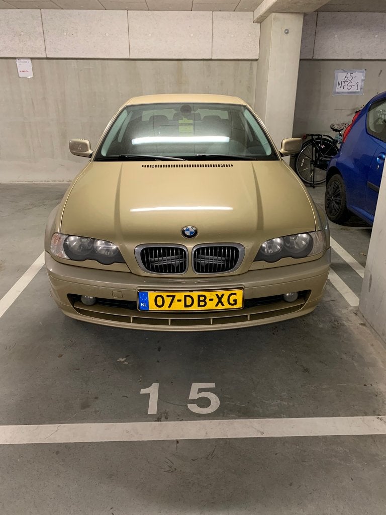 BMW 3-Serie E46, 2.5 CI 323 Coupe, 1999 Geel, Auto's, Achterwielaandrijving, Zwart, 2494 cc, 75 €/maand