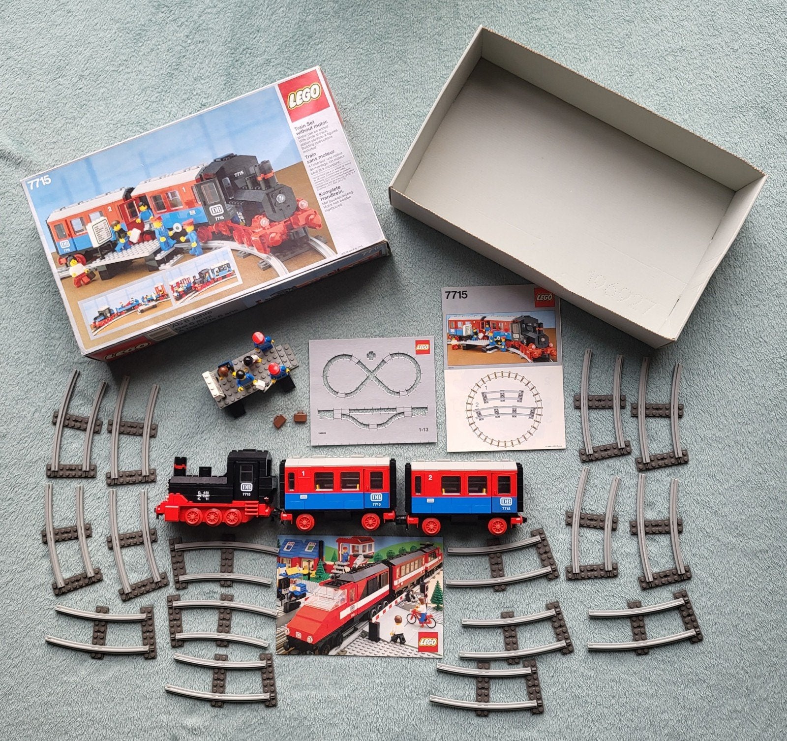 Lego trein duw locomotief, wagons, rails, doos, boekje, 7715, Kinderen en Baby's, Speelgoed | Duplo en Lego, Compleet, Lego, Ophalen of Verzenden