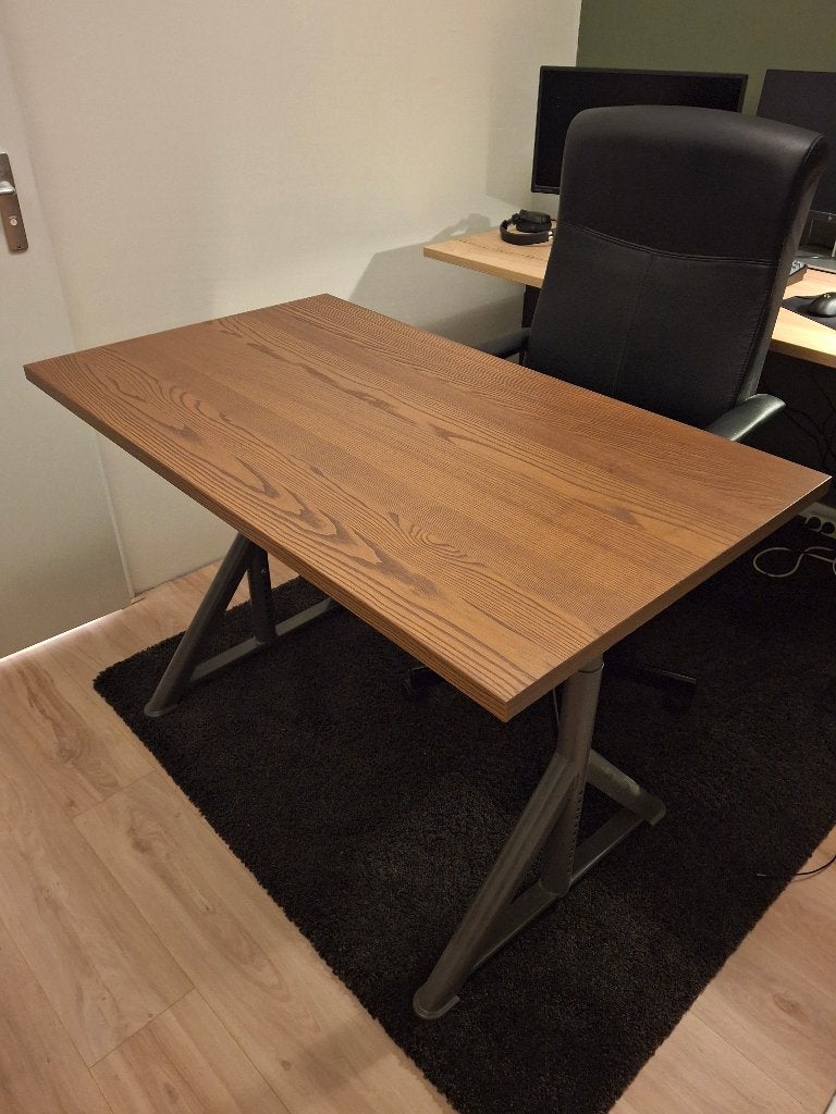 IDÅSEN Bureau, bruin/donkergrijs, Ophalen, Gebruikt, 120 cm, Hout