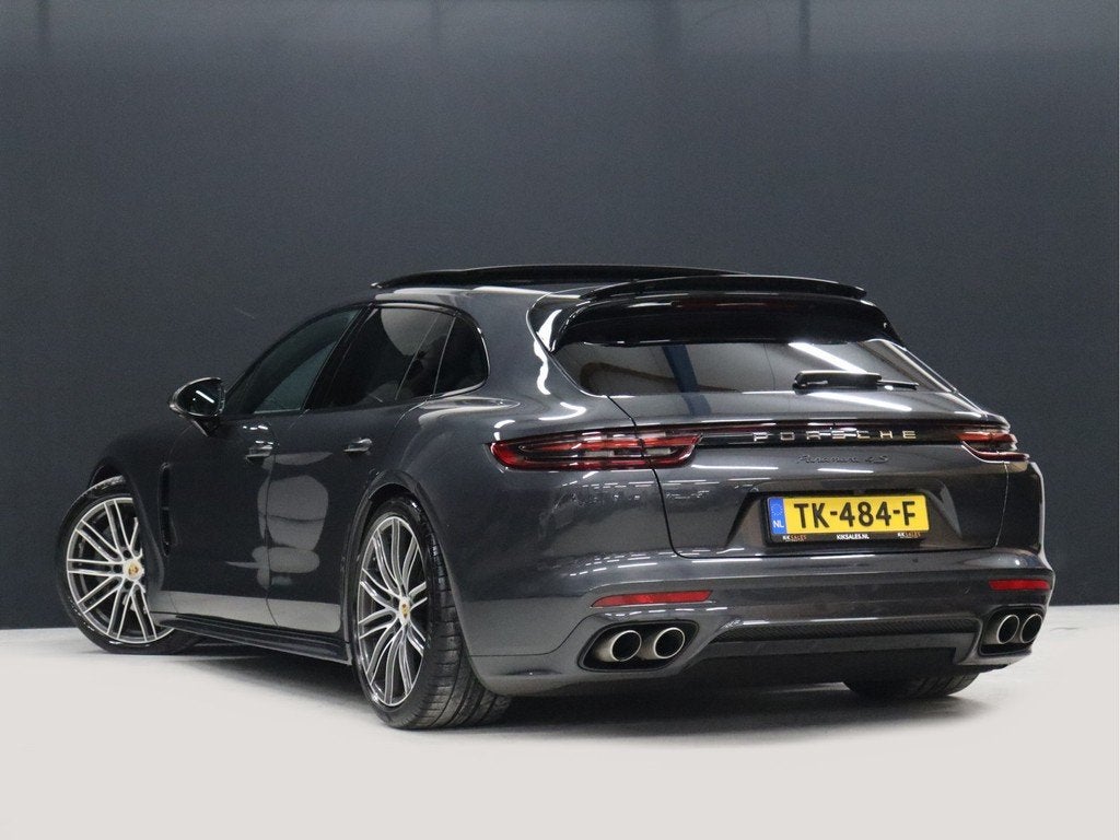 Porsche Panamera 3.0 V6 Twin-turbo 440pk PDK 2017 Grijs, Automaat, Zwart, 120 €/maand, Leder