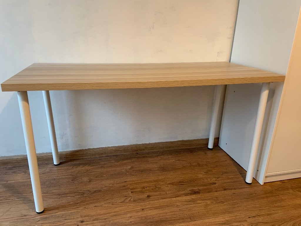 Desk, Hout, Bruin, Ophalen of Verzenden, Zo goed als nieuw