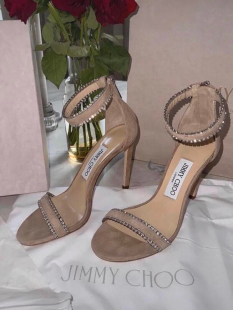 Jimmy Choo sandalette 35,5, Kleding | Dames, Schoenen, Ophalen of Verzenden, Zo goed als nieuw, Roze