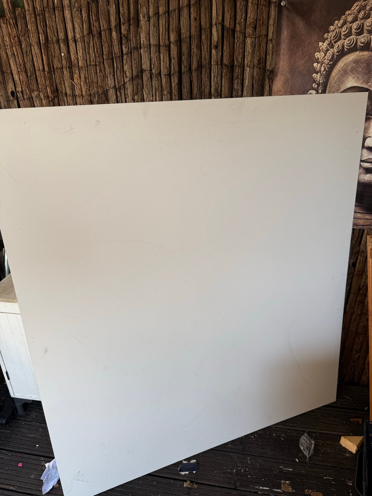 2x Trespa platen - Wit, Doe-het-zelf en Verbouw, Platen en Panelen, Nieuw, HPL, Minder dan 20 mm, Ophalen